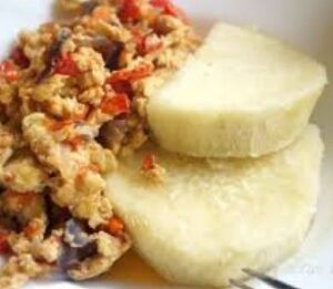 Boiled Yam and Fried Eggs