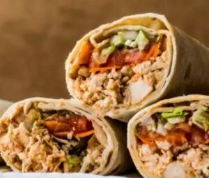 Jumbo Beef or Chicken Shawarma with extra protein and 2 Sausages